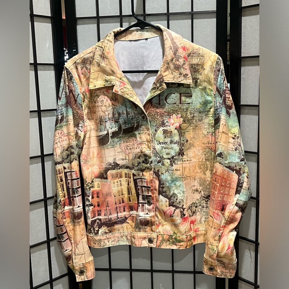 Impulse CALIFORNIA VINTAGE GRAPHIC VINICE  ITALY LIGHTWEIGHT JACKET SIZE M